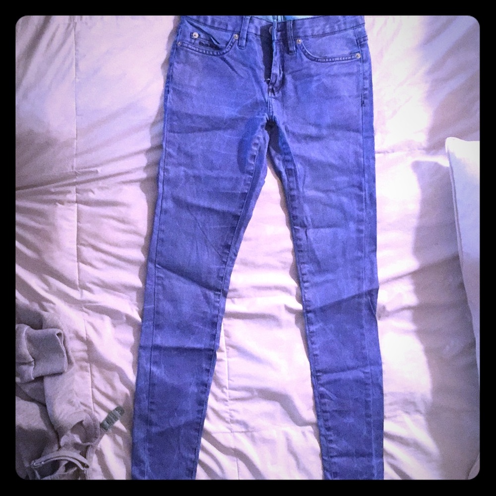 Wax detailed light denim Bebe pants